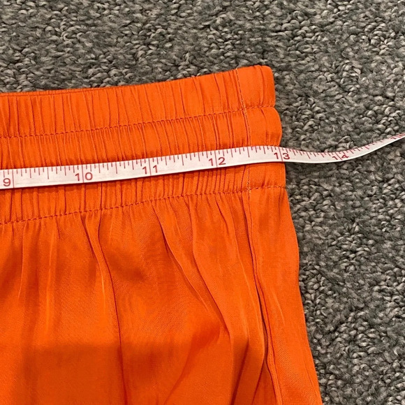 Joie Wide Leg elastic waist drawstring pants orange 16232 - Picture 6 of 11
